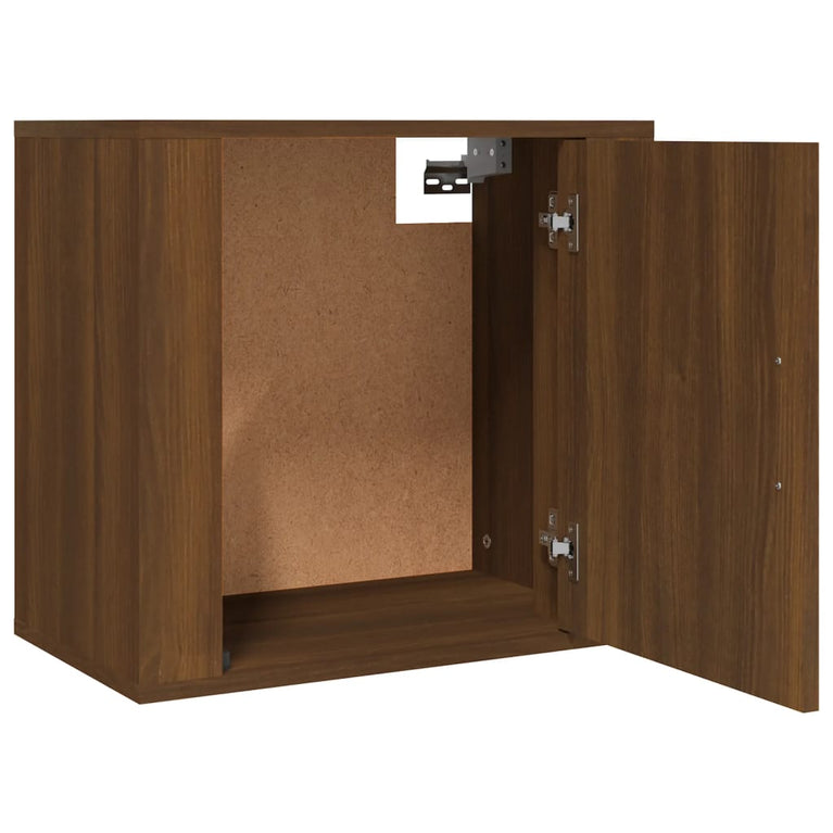 Nachtkastjes 2 st wandgemonteerd 50x30x47 cm bruin eikenkleur MeubelReus