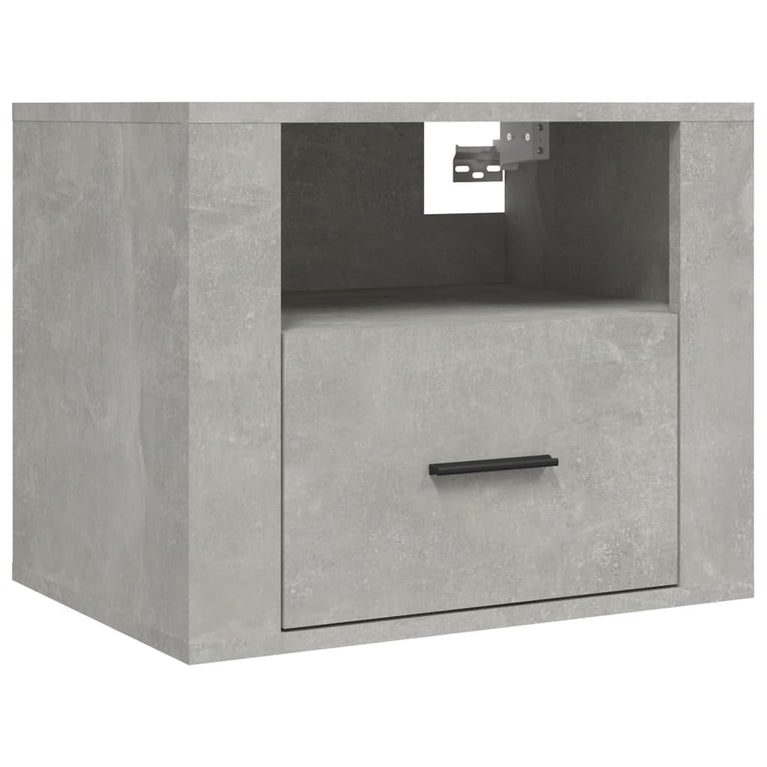 Nachtkastjes 2 st wandgemonteerd 50x36x40 cm betongrijs MeubelReus