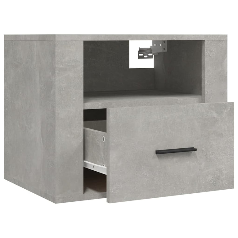 Nachtkastjes 2 st wandgemonteerd 50x36x40 cm betongrijs MeubelReus