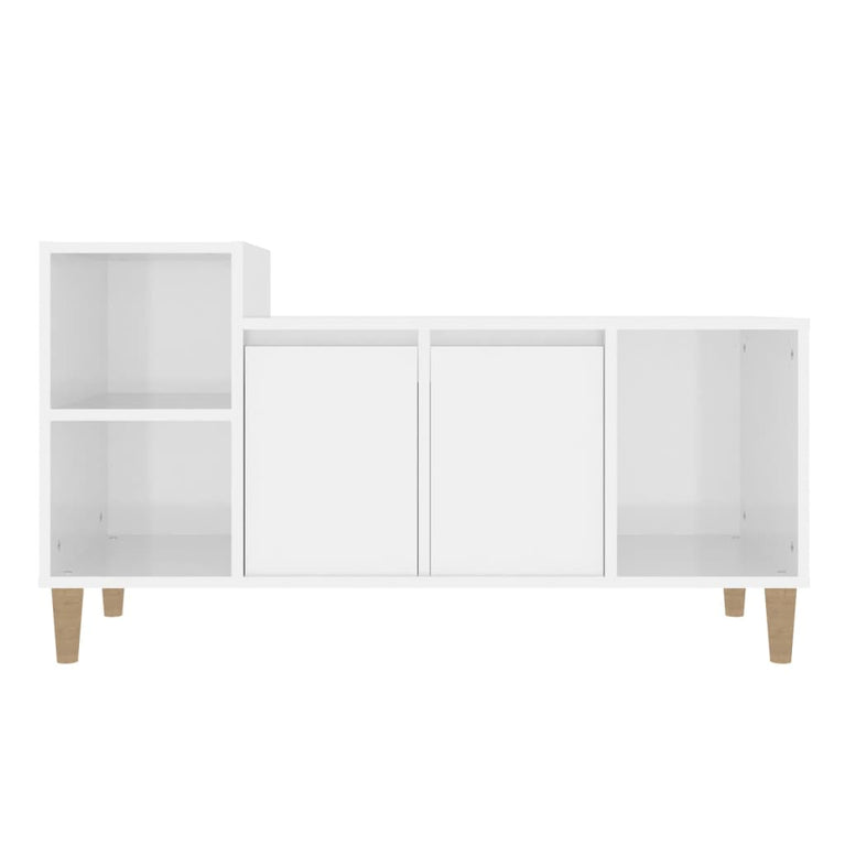 Tv-meubel 100x35x55 cm bewerkt hout hoogglans wit MeubelReus