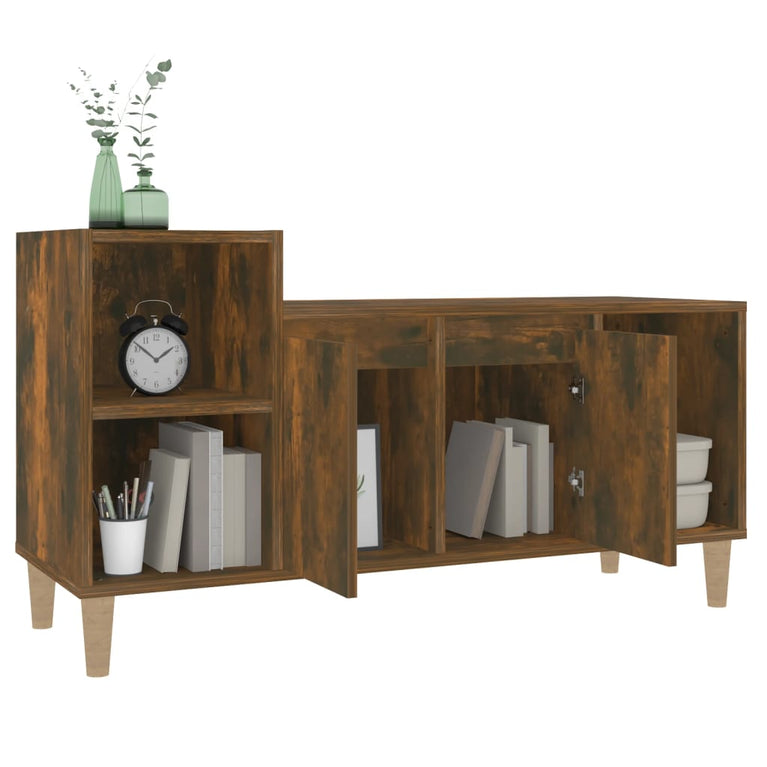 Tv-meubel 100x35x55 cm bewerkt hout gerookt eikenkleurig MeubelReus