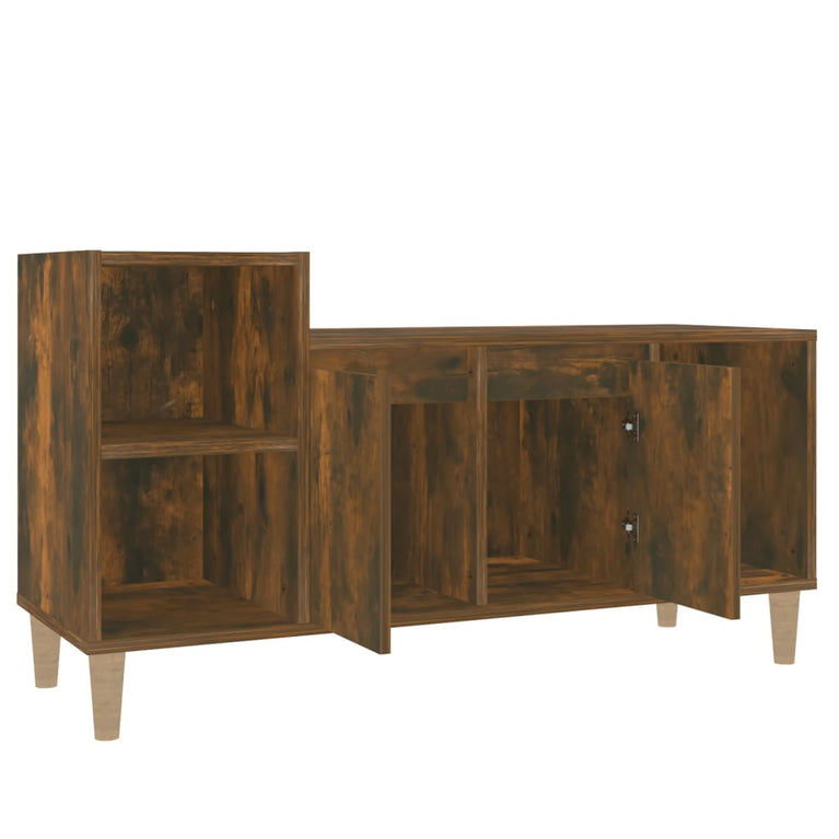 Tv-meubel 100x35x55 cm bewerkt hout gerookt eikenkleurig MeubelReus