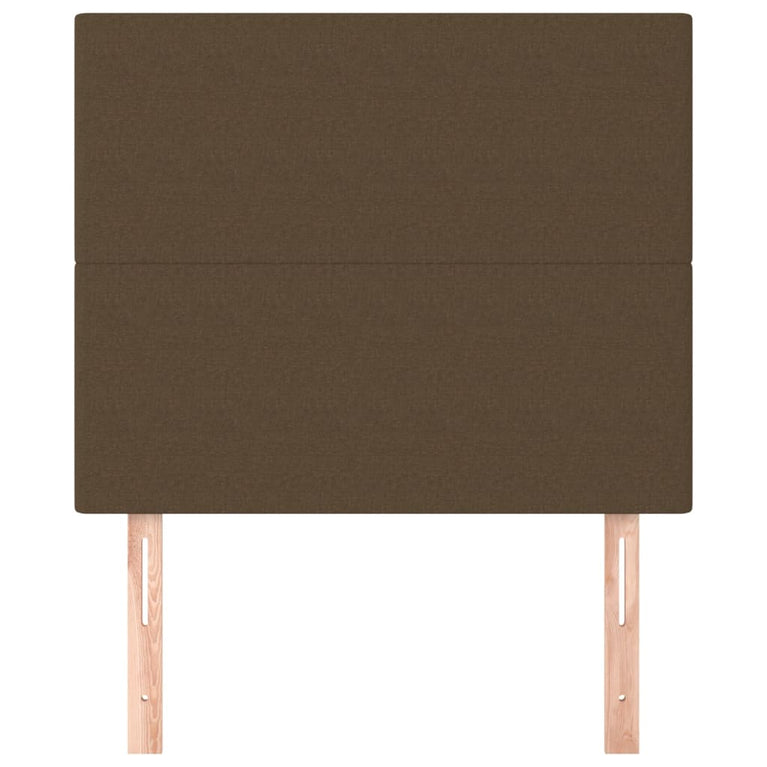 Hoofdborden 2 st 80x5x78/88 cm stof donkerbruin