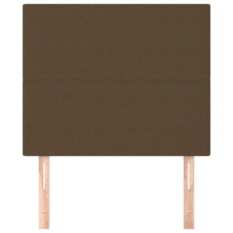 Hoofdborden 2 st 90x5x78/88 cm stof donkerbruin