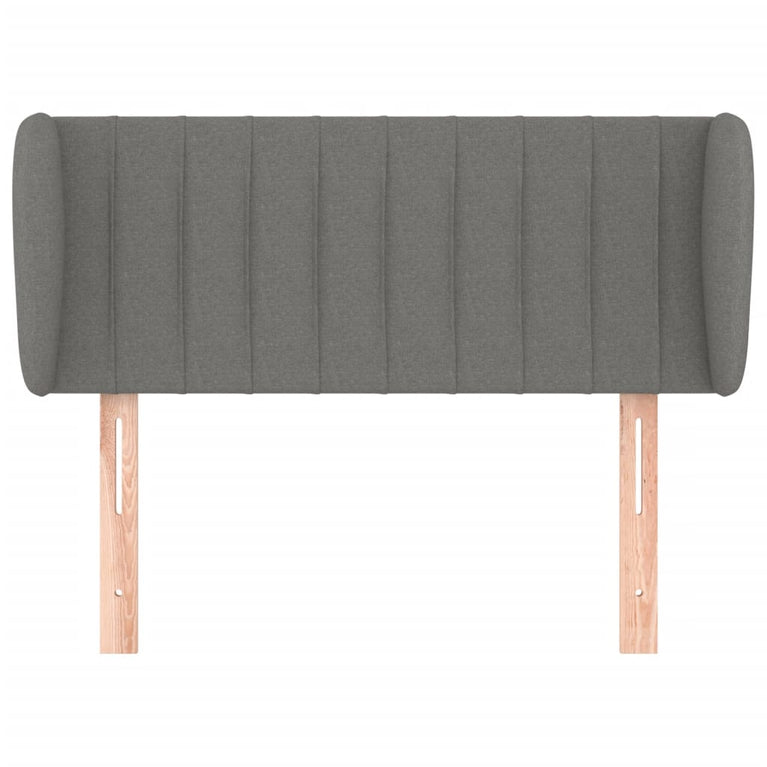 Hoofdbord met randen 83x23x78/88 cm stof donkergrijs