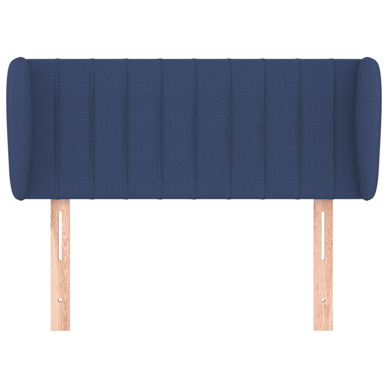 Hoofdbord met randen 83x23x78/88 cm stof blauw