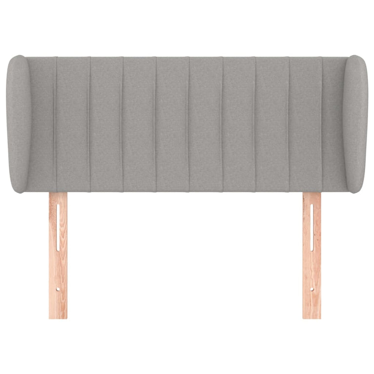 Hoofdbord met randen 103x23x78/88 cm stof lichtgrijs