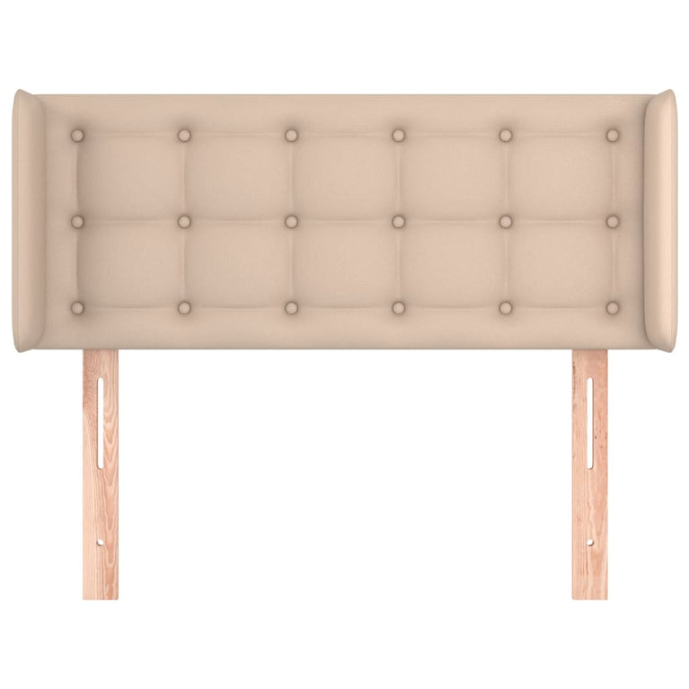Hoofdbord met randen 103x16x78/88 cm kunstleer cappuccinokleur