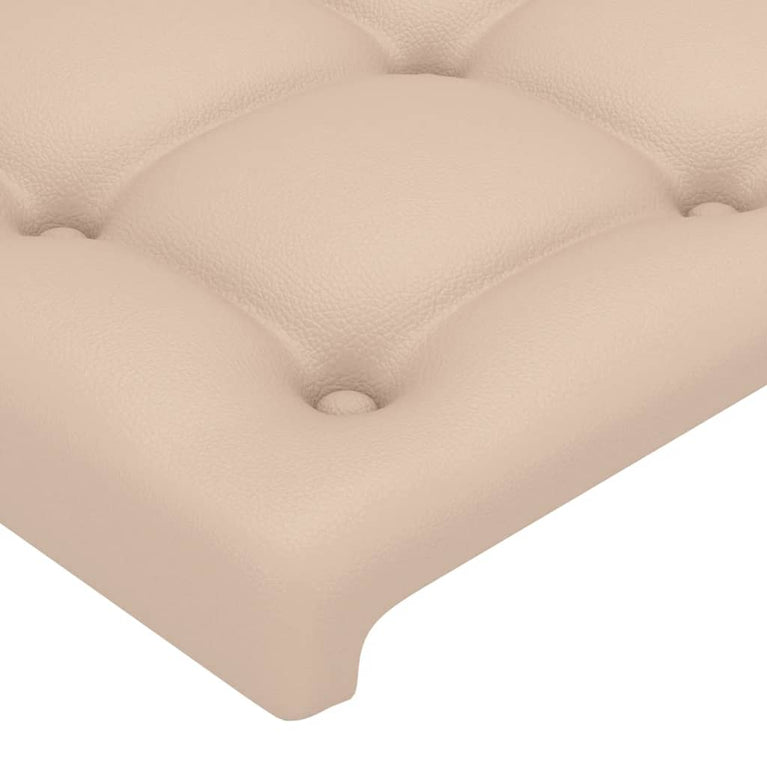 Hoofdbord met randen 103x16x78/88 cm kunstleer cappuccinokleur