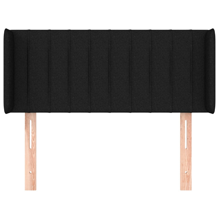 Hoofdbord met randen 103x16x78/88 cm stof zwart