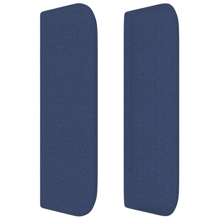 Hoofdbord met randen 83x16x78/88 cm stof blauw