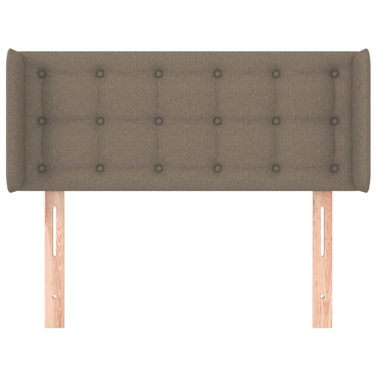 Hoofdbord met randen 83x16x78/88 cm stof taupe