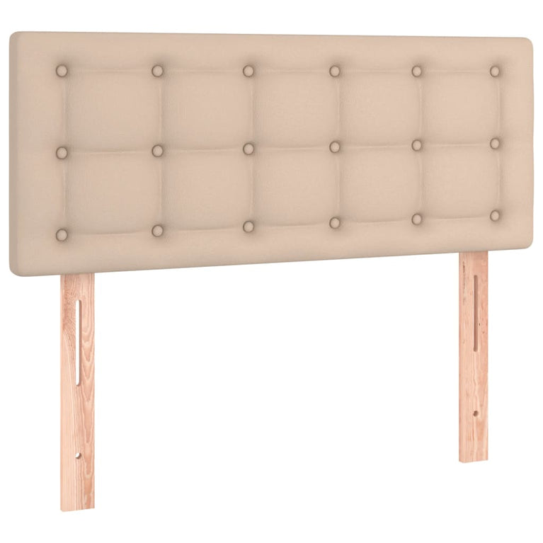 Hoofdbord LED 100x5x78/88 cm kunstleer cappuccinokleurig