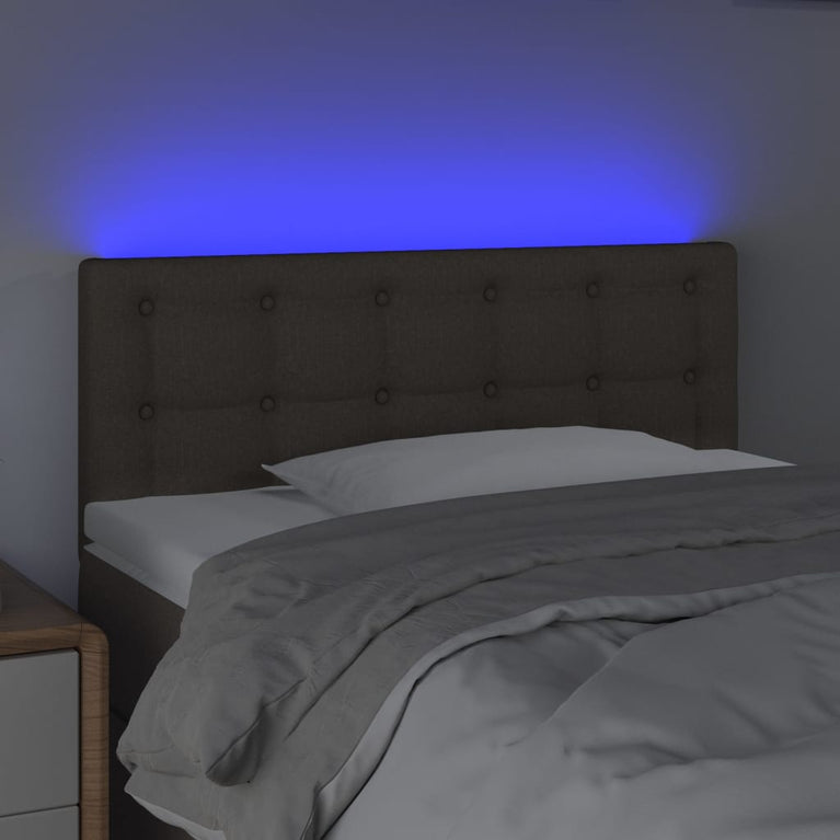 Hoofdbord LED 80x5x78/88 cm stof taupe
