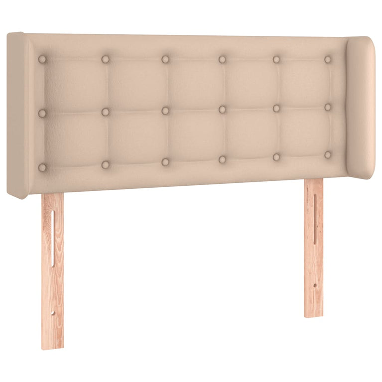 Hoofdbord LED 103x16x78/88 cm kunstleer cappuccinokleurig