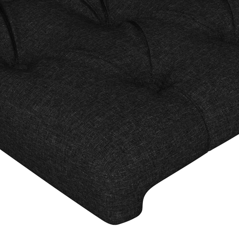 Hoofdbord LED 83x16x78/88 cm stof zwart