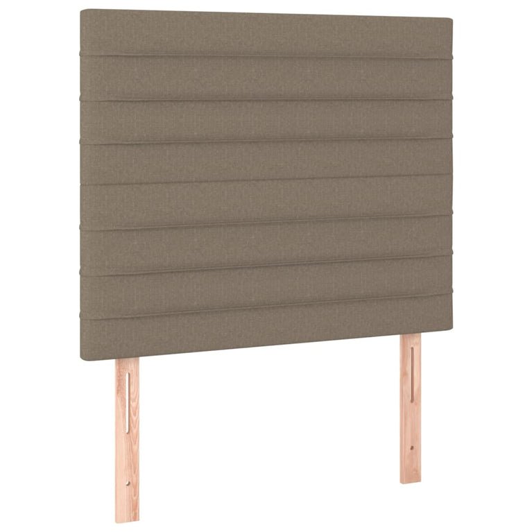 Boxspring met matras stof taupe 100x200 cm