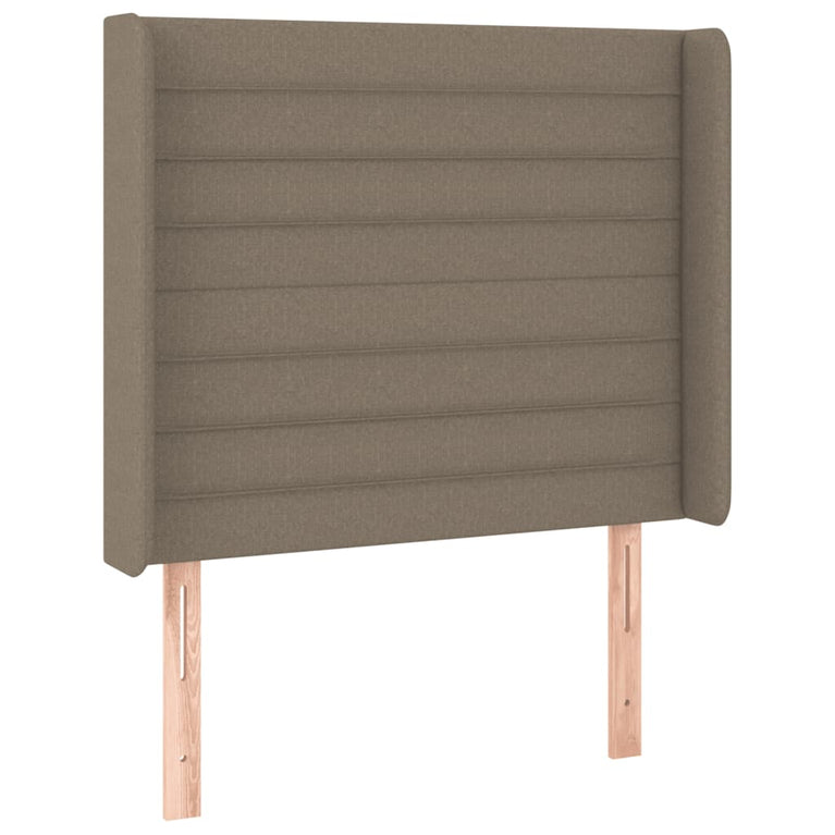 Boxspring met matras en LED stof taupe 100x200 cm