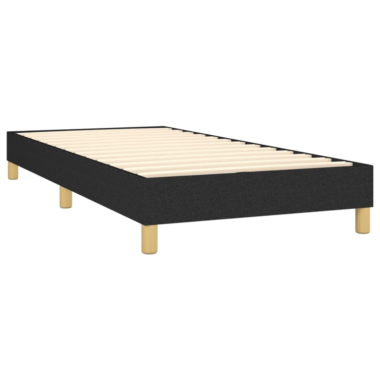 Boxspring met matras stof zwart 80x200 cm