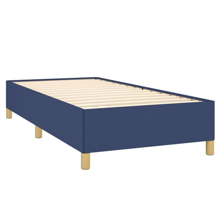 Boxspring met matras stof blauw 100x200 cm