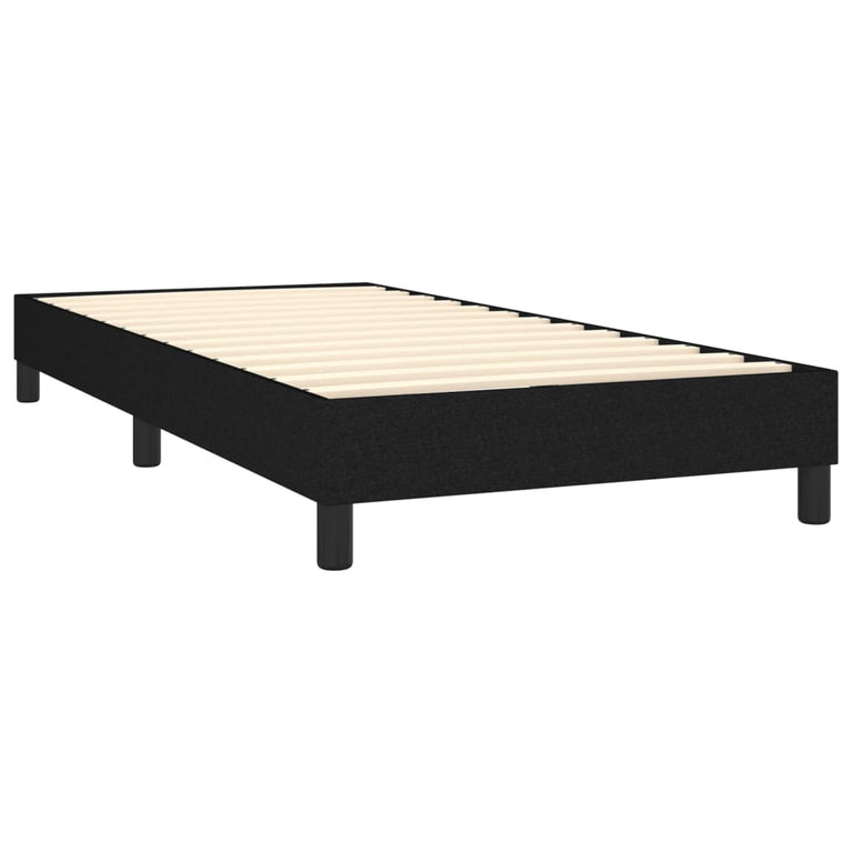 Boxspring met matras stof zwart 80x200 cm
