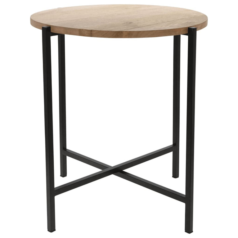 Ambiance Bijzettafel rond 45 cm hout en metaal MeubelReus