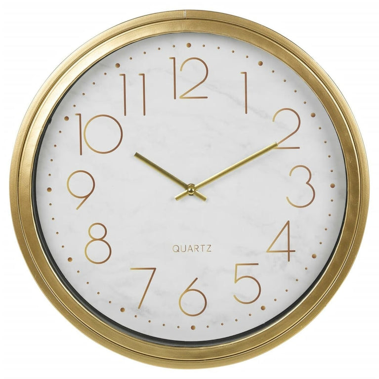 Home&Styling Bijzettafel met klok goudkleurig
