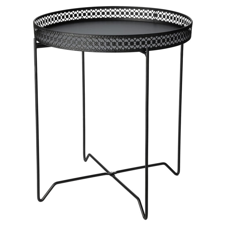 H&S Collection bijzettafel rond zwart MeubelReus