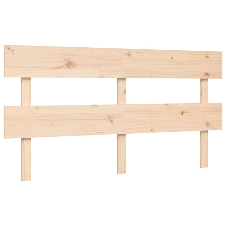 Seniorenbed met hoofdbord massief hout 160x200 cm