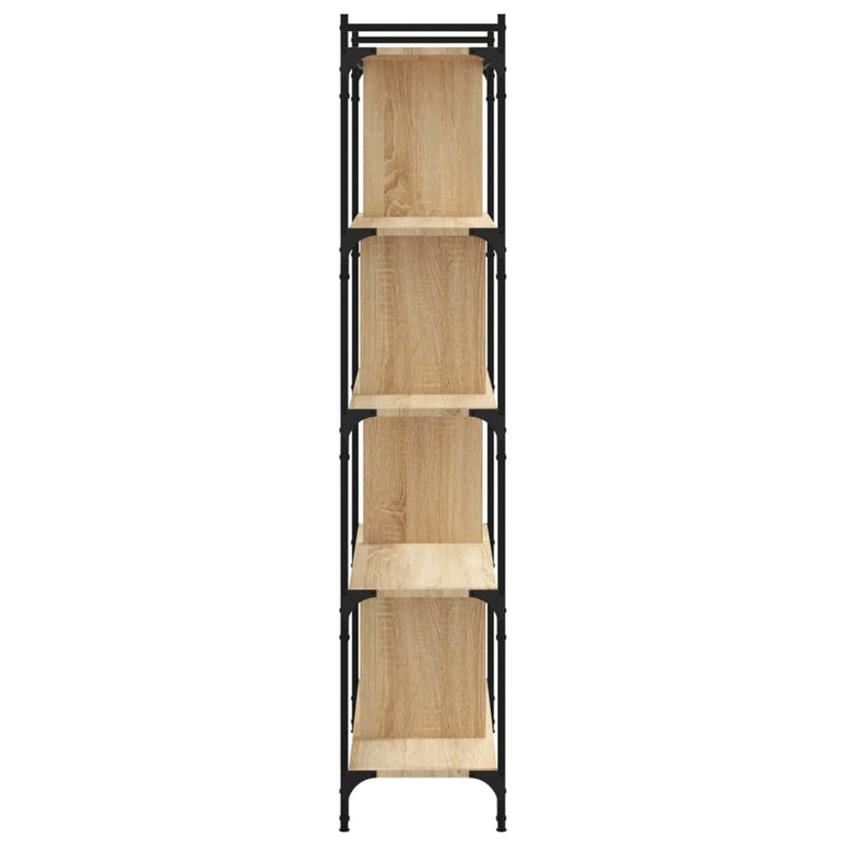 Boekenkast 5-laags 76x32x158 cm bewerkt hout sonoma eikenkleur MeubelReus