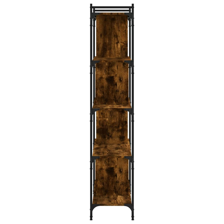 Boekenkast 5-laags 76x32x158 cm bewerkt hout gerookt eikenkleur MeubelReus