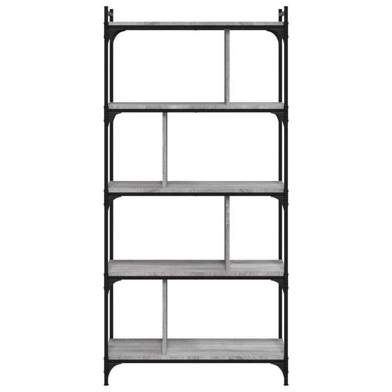 Boekenkast 5-laags 76x32x158 cm bewerkt hout grijs sonoma MeubelReus