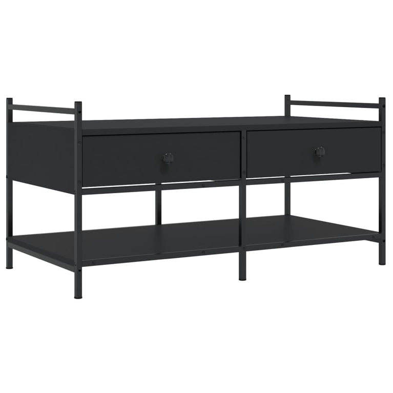 Salontafel 99x50x50 cm bewerkt hout zwart MeubelReus