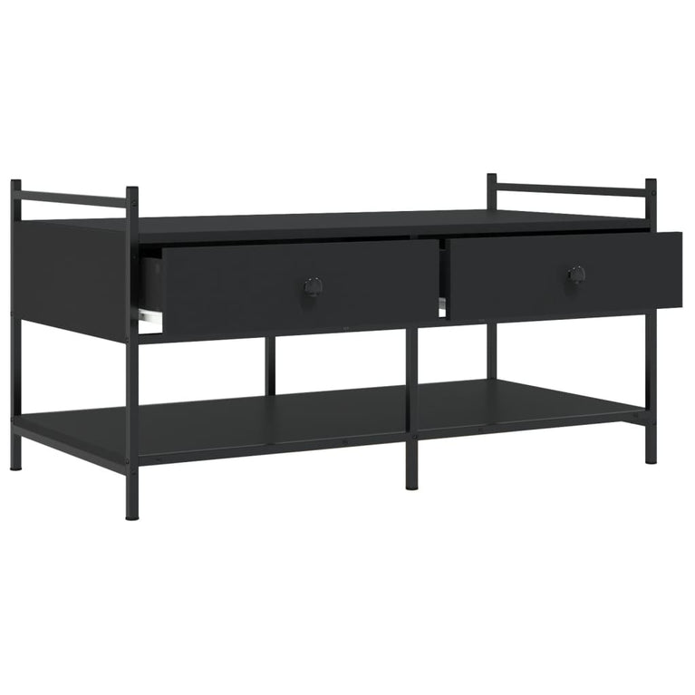 Salontafel 99x50x50 cm bewerkt hout zwart MeubelReus