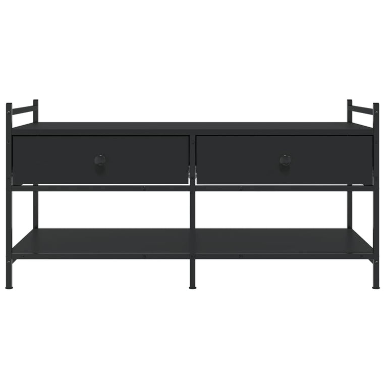 Salontafel 99x50x50 cm bewerkt hout zwart MeubelReus