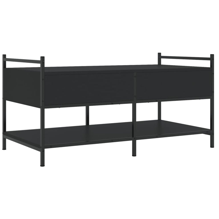 Salontafel 99x50x50 cm bewerkt hout zwart MeubelReus