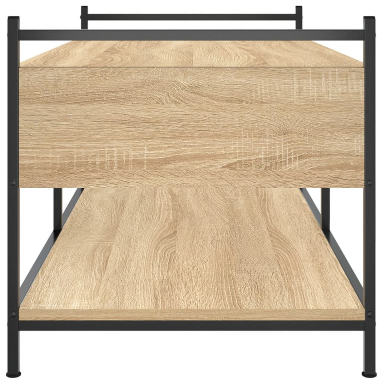 Salontafel 99x50x50 cm bewerkt hout sonoma eikenkleurig MeubelReus
