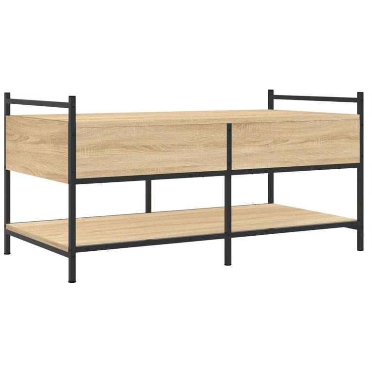 Salontafel 99x50x50 cm bewerkt hout sonoma eikenkleurig MeubelReus