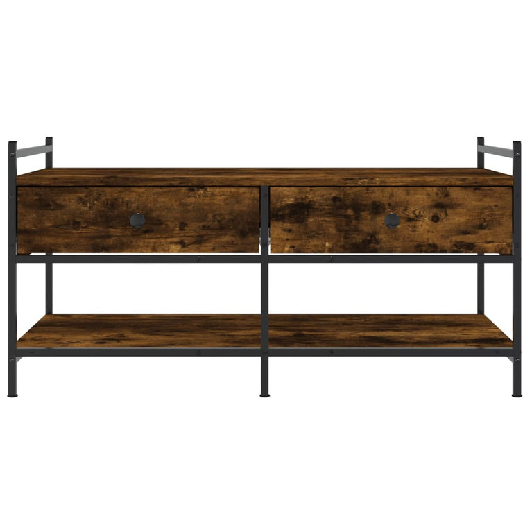 Salontafel 99x50x50 cm bewerkt hout gerookt eikenkleurig MeubelReus