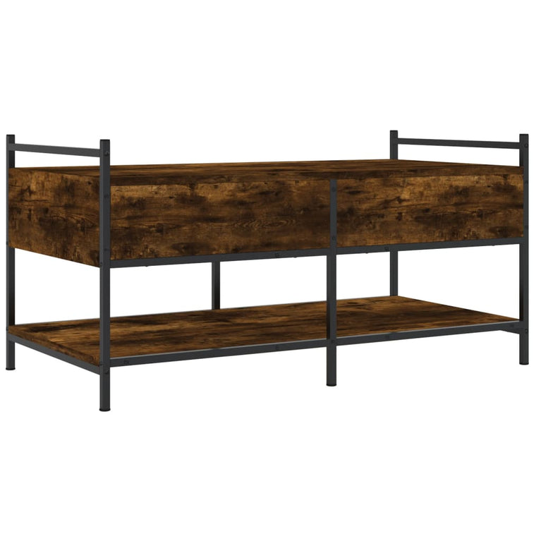 Salontafel 99x50x50 cm bewerkt hout gerookt eikenkleurig MeubelReus