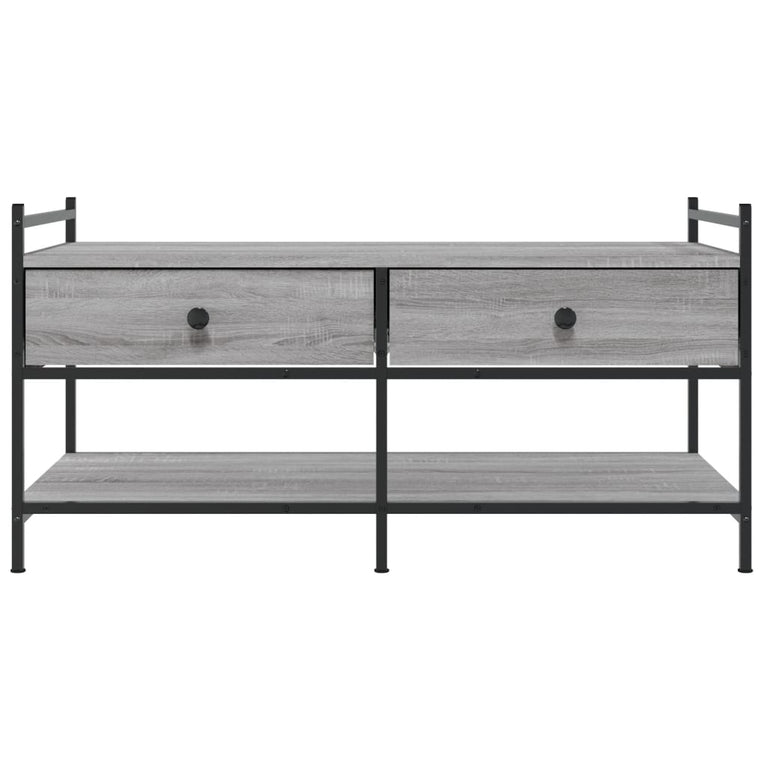 Salontafel 99x50x50 cm bewerkt hout grijs sonoma eikenkleurig MeubelReus