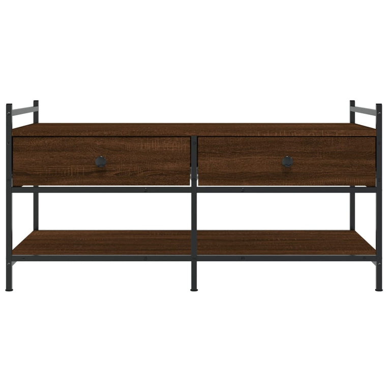 Salontafel 99x50x50 cm bewerkt hout bruin eikenkleur MeubelReus