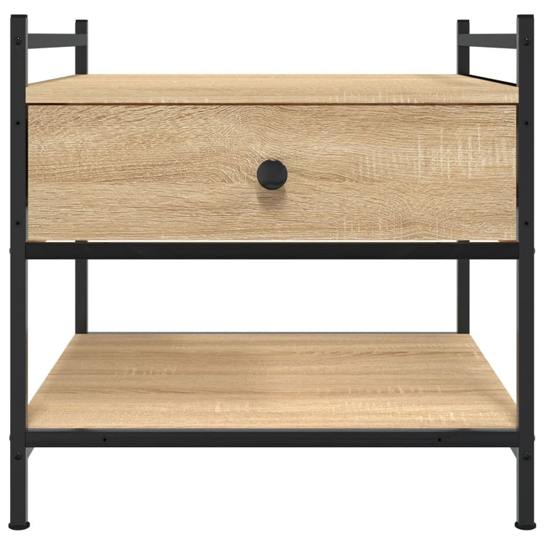 Salontafel 50x50x50 cm bewerkt hout sonoma eikenkleurig MeubelReus