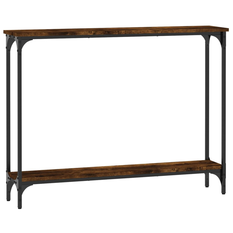 Wandtafel 100x22,5x75 cm bewerkt hout gerookt eikenkleurig MeubelReus