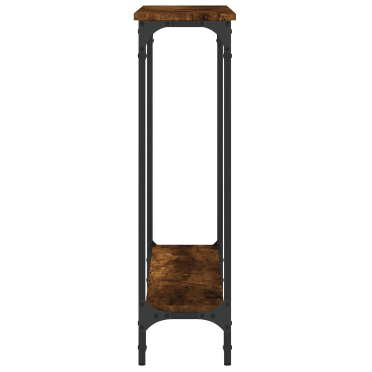 Wandtafel 100x22,5x75 cm bewerkt hout gerookt eikenkleurig MeubelReus