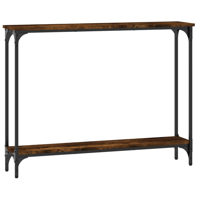 Wandtafel 100x22,5x75 cm bewerkt hout gerookt eikenkleurig MeubelReus