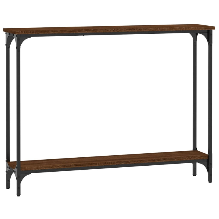 Wandtafel 100x22,5x75 cm bewerkt hout bruin eikenkleur MeubelReus