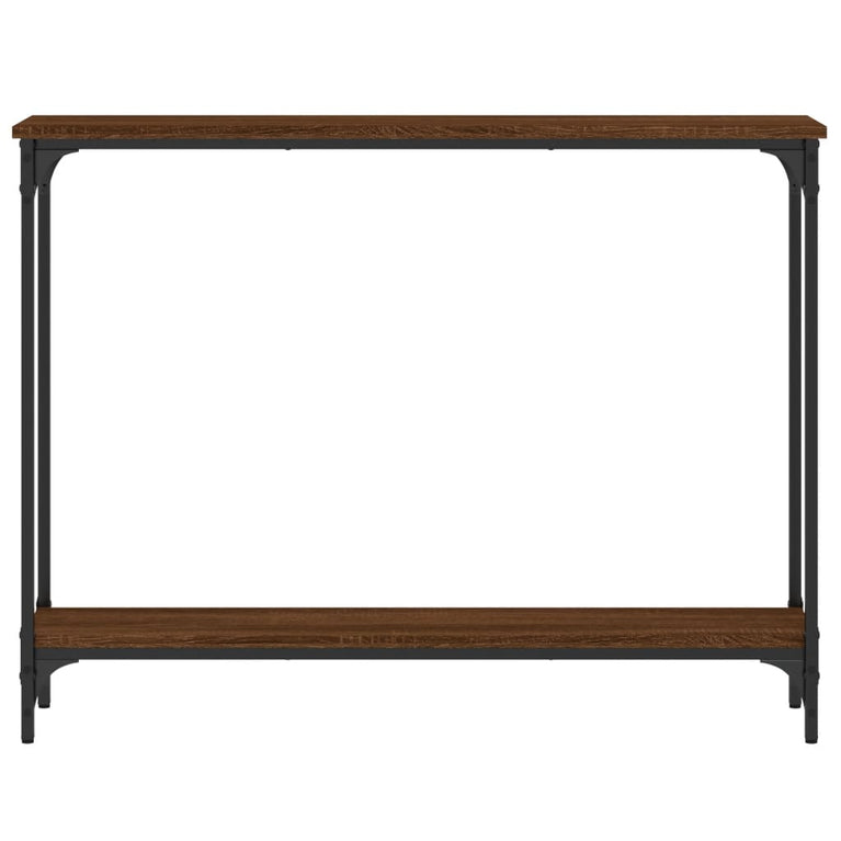 Wandtafel 100x22,5x75 cm bewerkt hout bruin eikenkleur MeubelReus