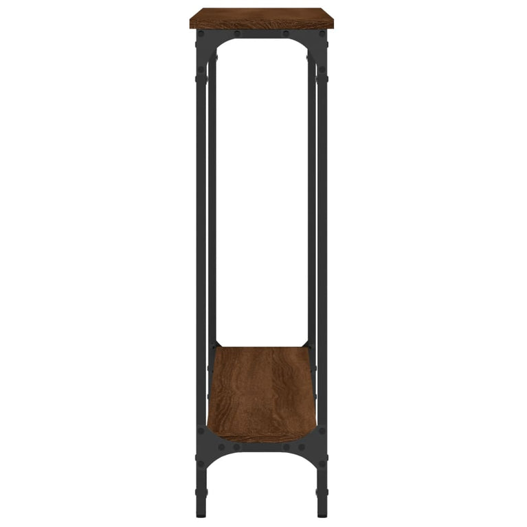 Wandtafel 100x22,5x75 cm bewerkt hout bruin eikenkleur MeubelReus