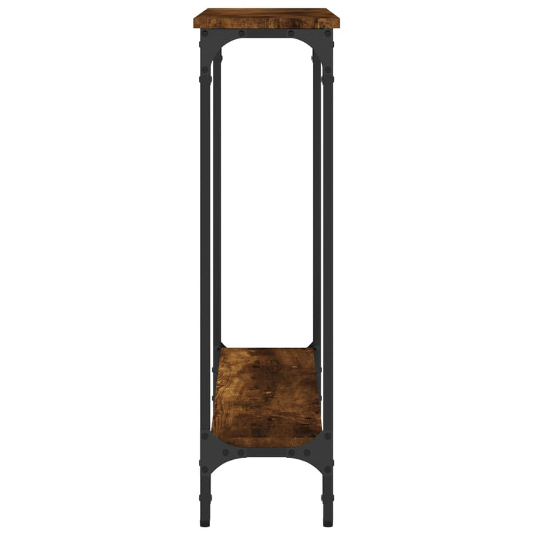 Wandtafel 75x22,5x75 cm bewerkt hout gerookt eikenkleurig MeubelReus